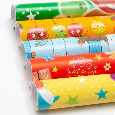 5 rollos papel de regalo 5 rollos papel de regalo