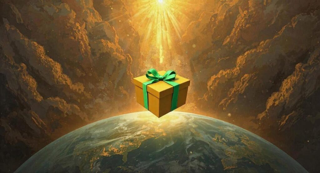 dios hace un regalo al mundo