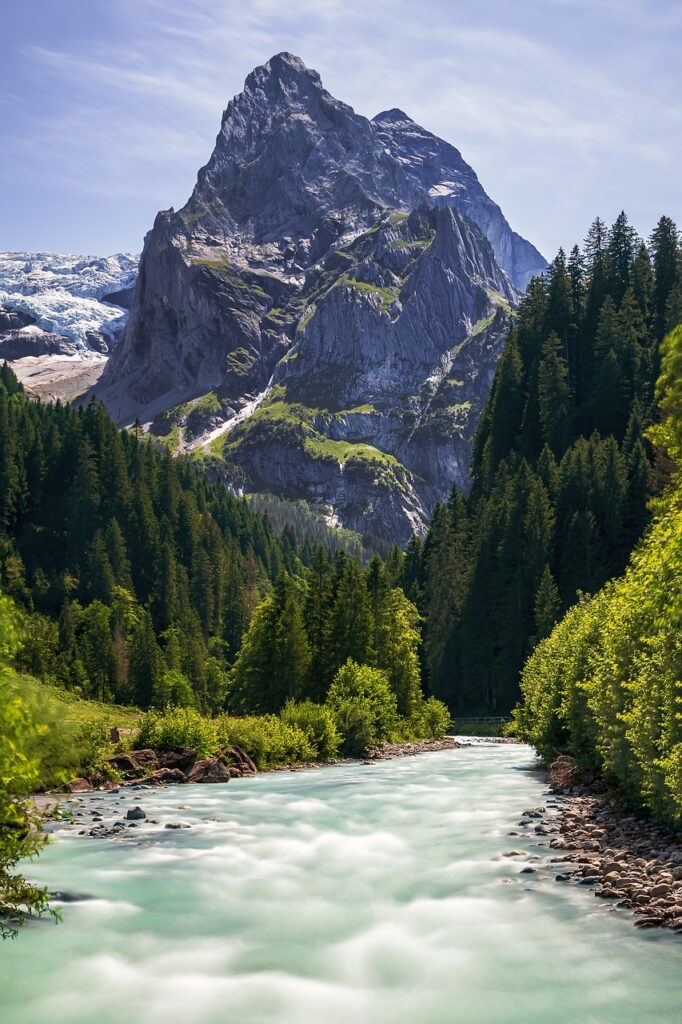mountains, river, forest, nature, water, switzerland, landscape, nature, nature, nature, nature, nature, switzerland