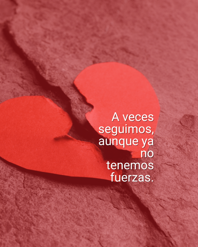 CON EL TANQUE EN RESERVA a veces segumos sin fuerzas